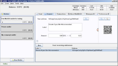 MultiBit Classic interface | Data Clinic Ltd